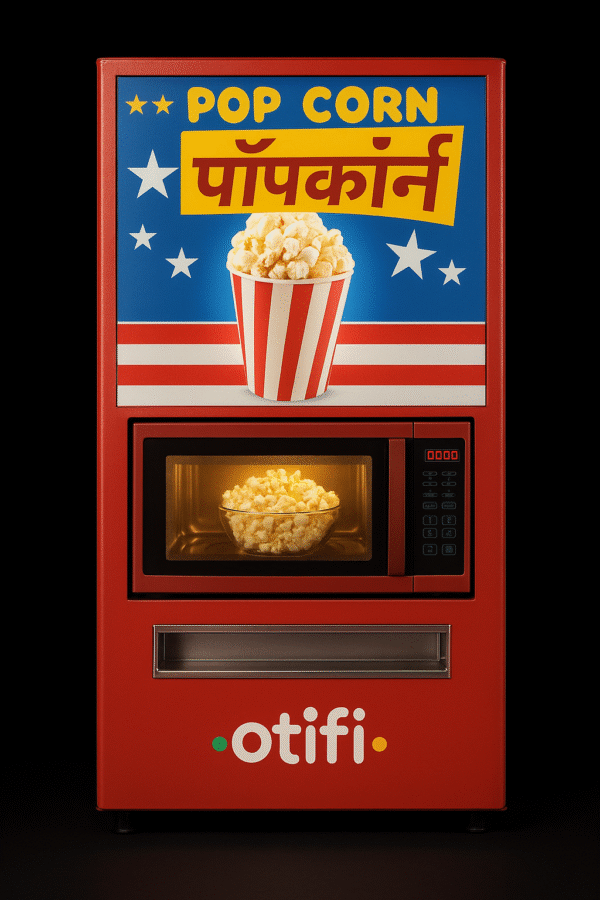 Otifi P5 -  Popcorn Vending Machine UPI/Card (India 220V), Two Flavors